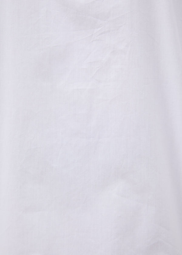 Chemise blanche manches longues en popeline de coton - BLANC#couleur_BLANC