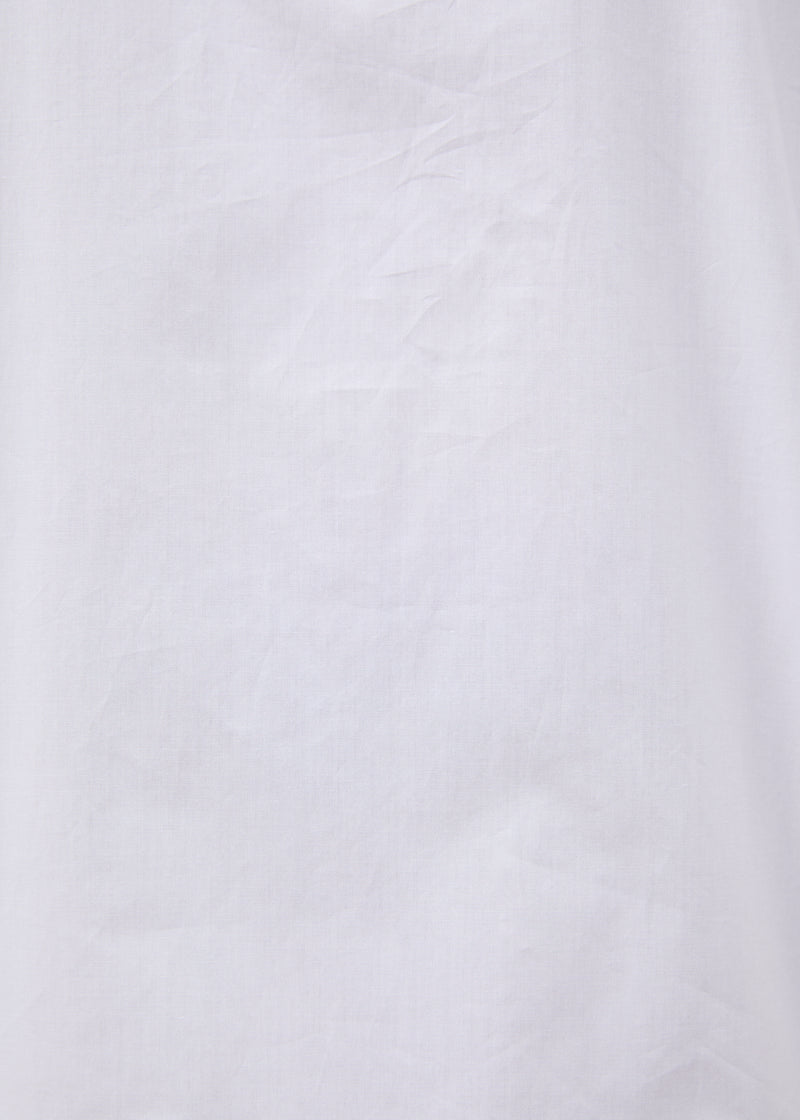 Chemise blanche manches longues en popeline de coton - BLANC#couleur_BLANC