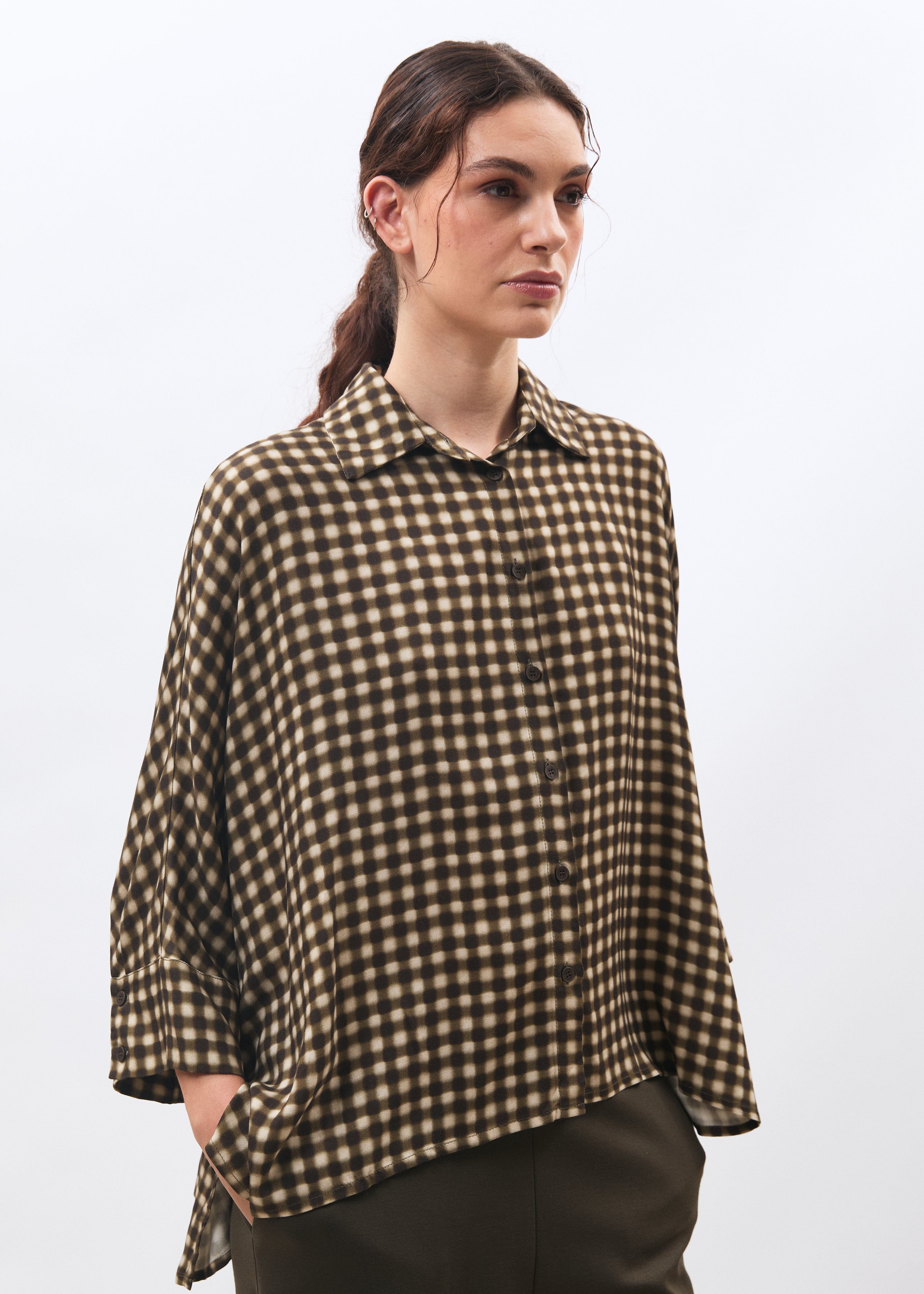Chemise kaki et beige - KAKI/SABLE#couleur_KAKI/SABLE