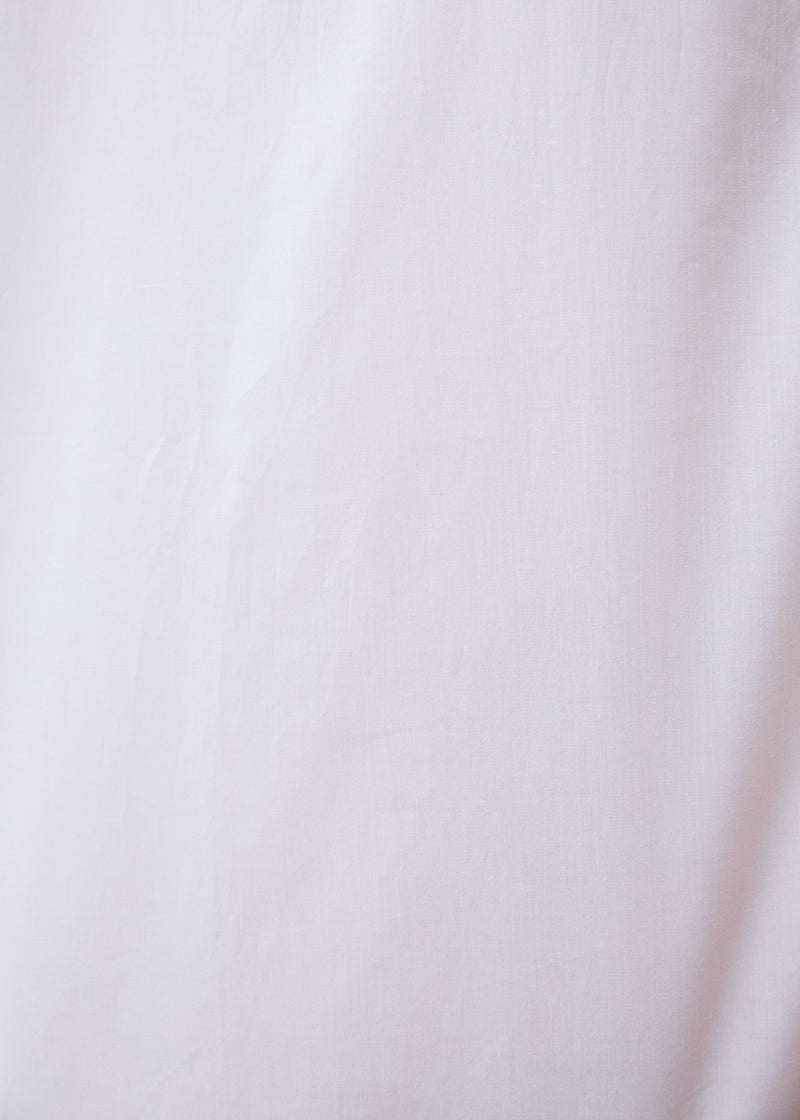 Chemise blanche manches courtes en popeline de coton - BLANC#couleur_BLANC