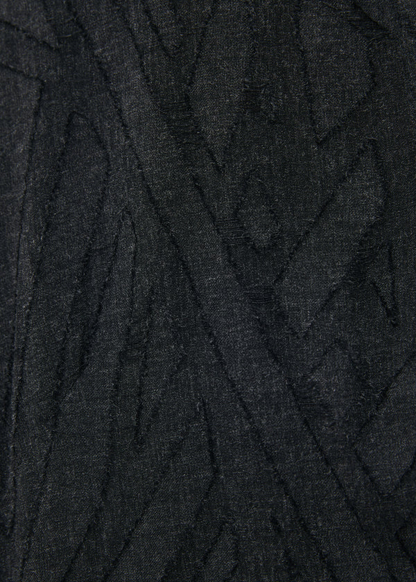 Chemise grise manches 3/4 en flanelle - ANTHRACITE#couleur_ANTHRACITE