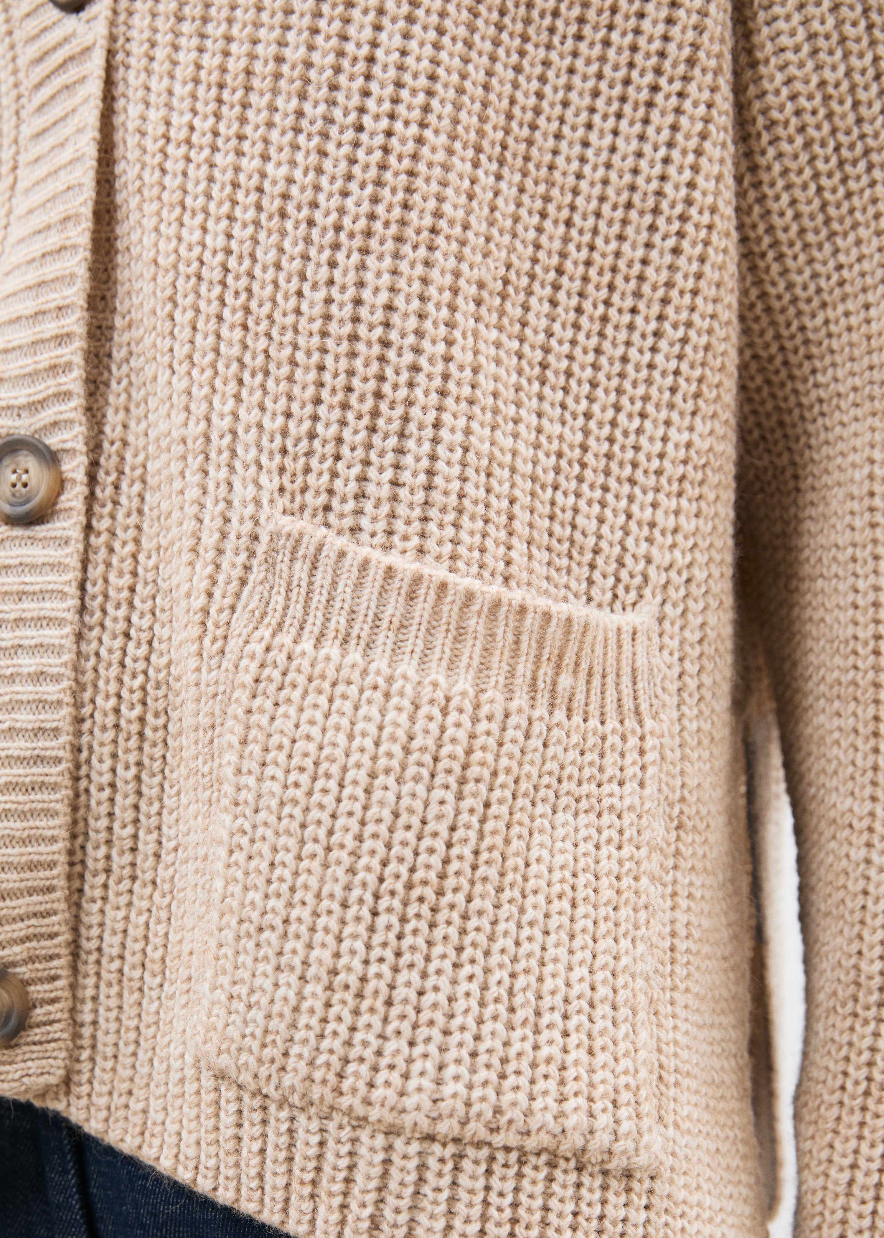 Cardigan écru manches longues col V - OFF WHITE#couleur_OFF WHITE