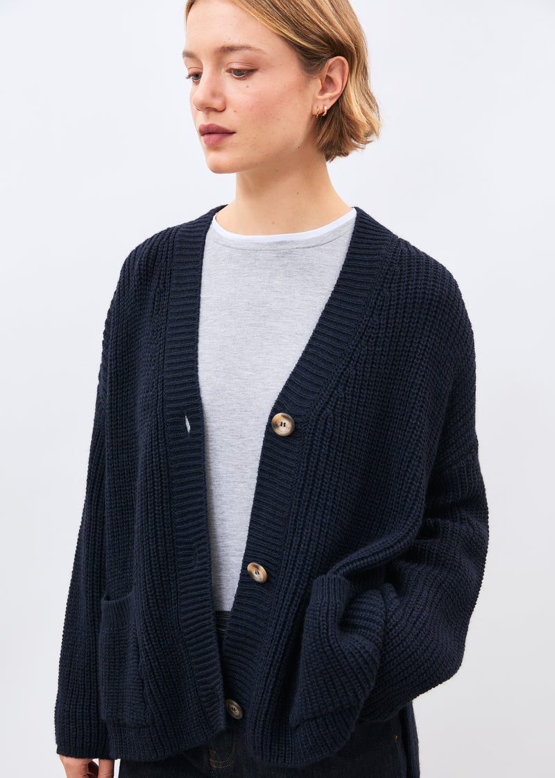 Cardigan bleu marine - Melvin - NAVY#couleur_NAVY