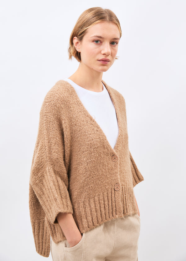 Cardigan terracotta - Milton - SIENNE#couleur_SIENNE