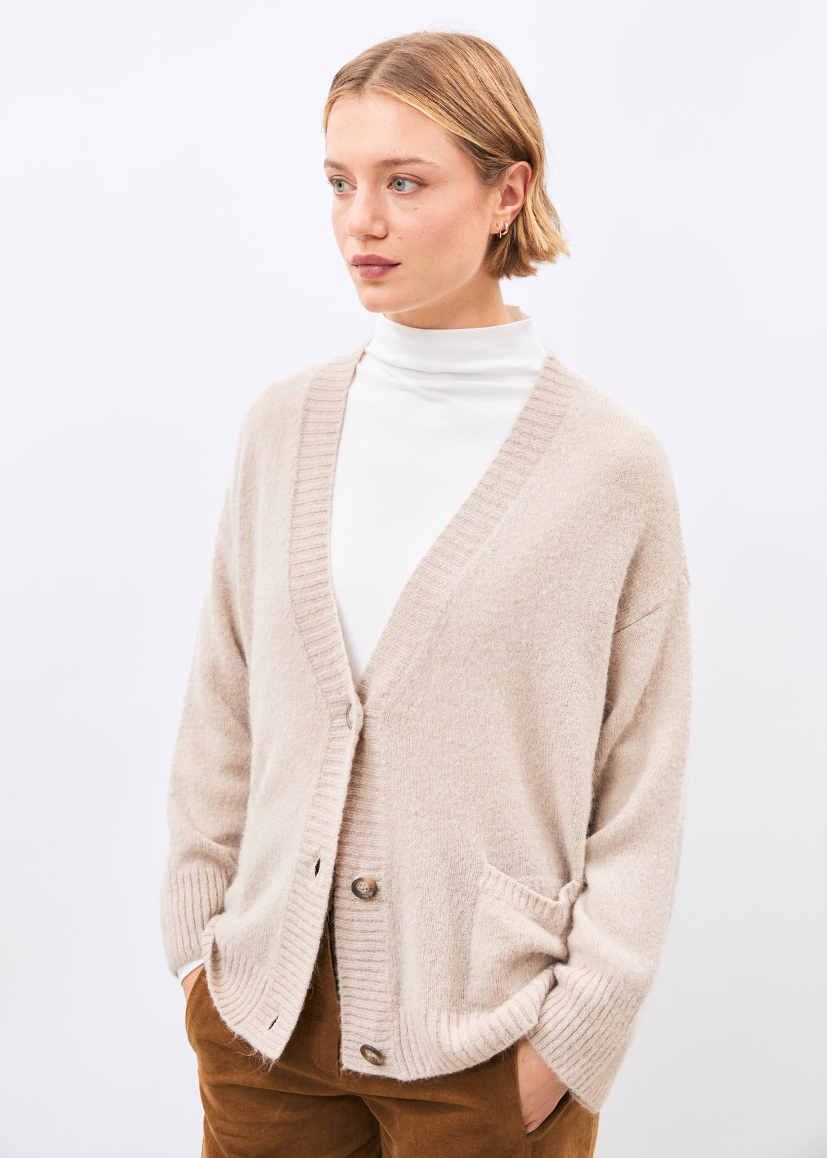 Cardigan beige - Mondo - BEIGE#couleur_BEIGE