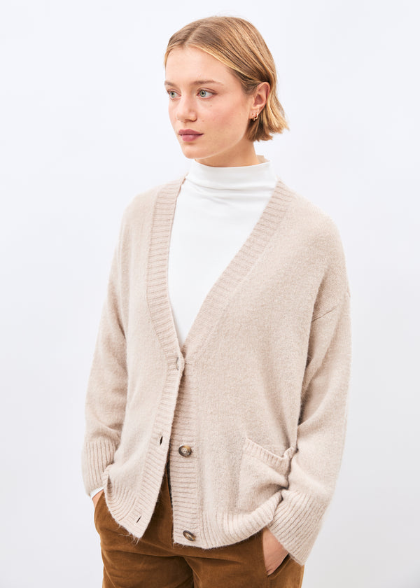Cardigan beige - Mondo - BEIGE#couleur_BEIGE
