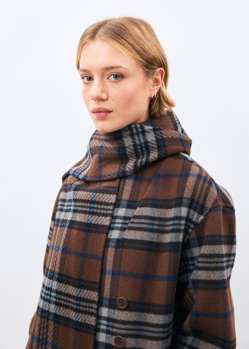 Manteau marron - Komicho - CHOCOLAT#couleur_CHOCOLAT