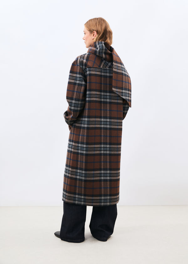 Manteau marron - Komicho - CHOCOLAT#couleur_CHOCOLAT