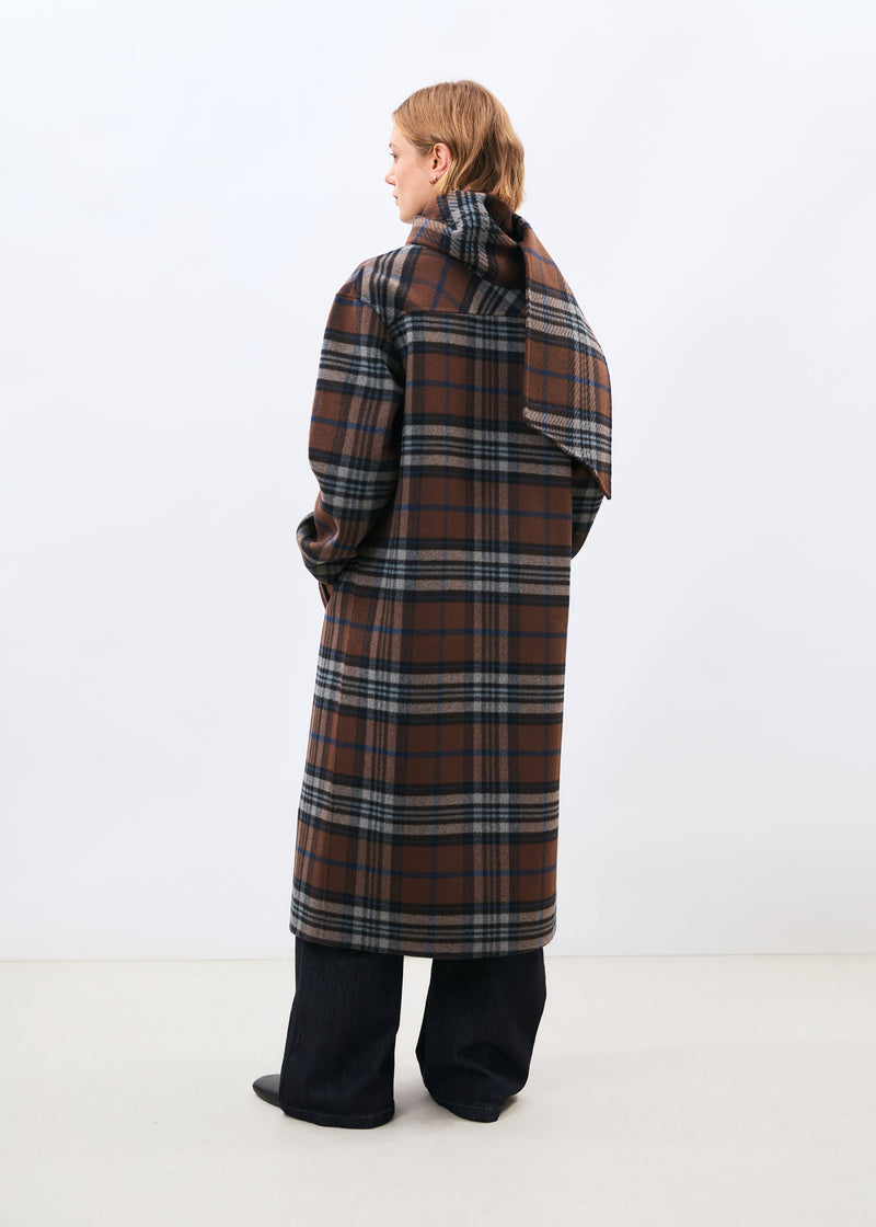 Manteau marron - Komicho - CHOCOLAT#couleur_CHOCOLAT