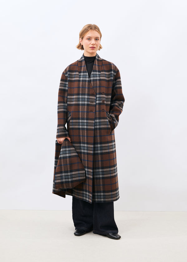 Manteau marron - Komicho - CHOCOLAT#couleur_CHOCOLAT