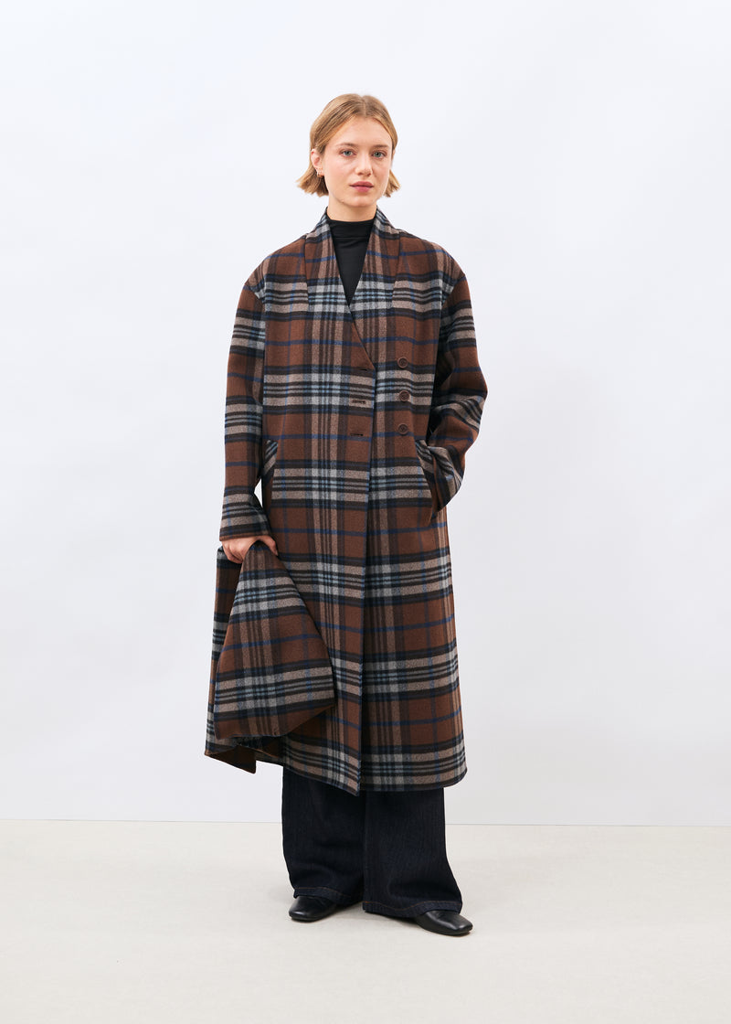Manteau marron - Komicho - CHOCOLAT#couleur_CHOCOLAT