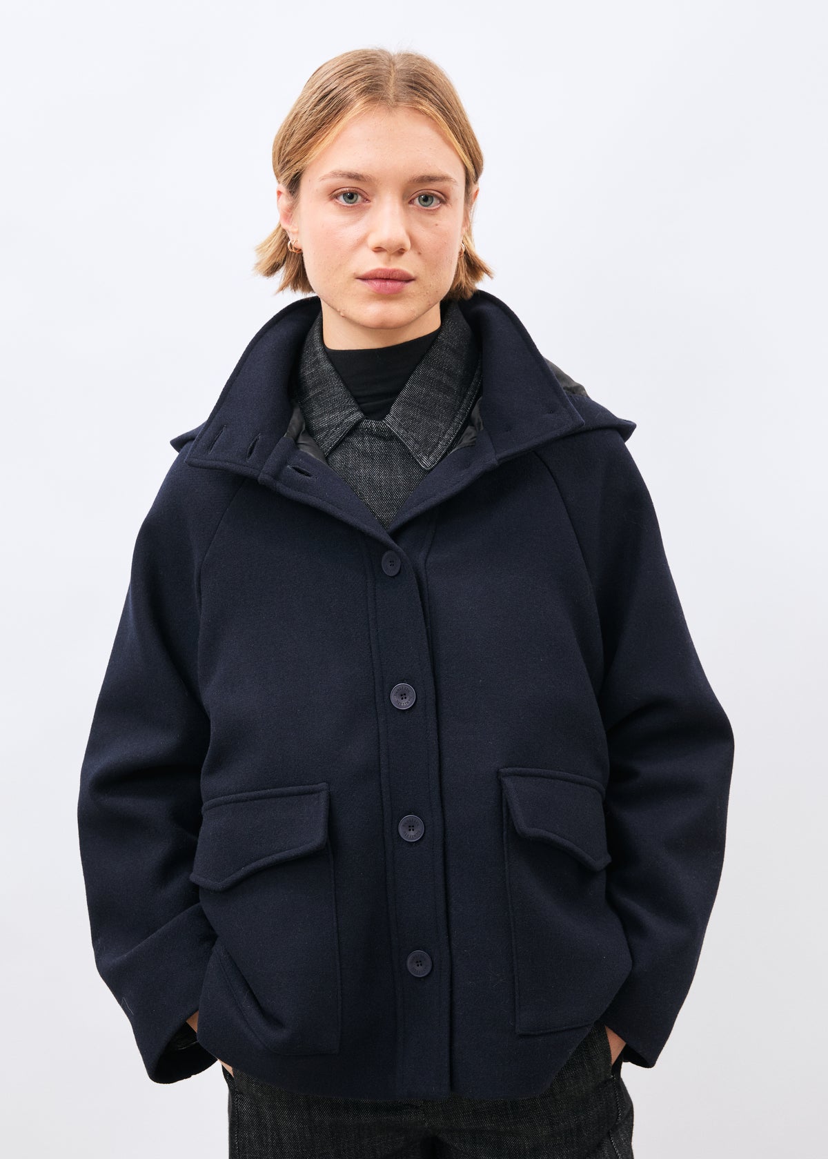 Manteau bleu marine - Mashi - NAVY#couleur_NAVY