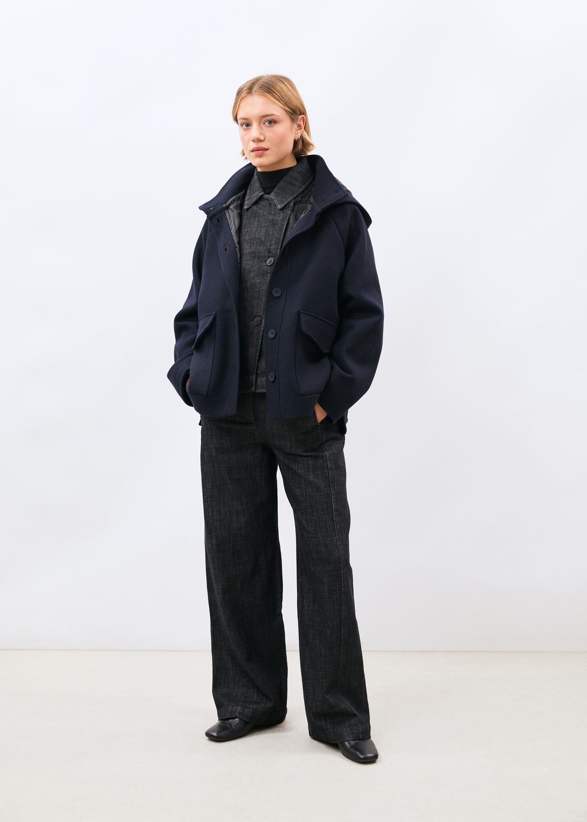 Manteau bleu marine - Mashi - NAVY#couleur_NAVY
