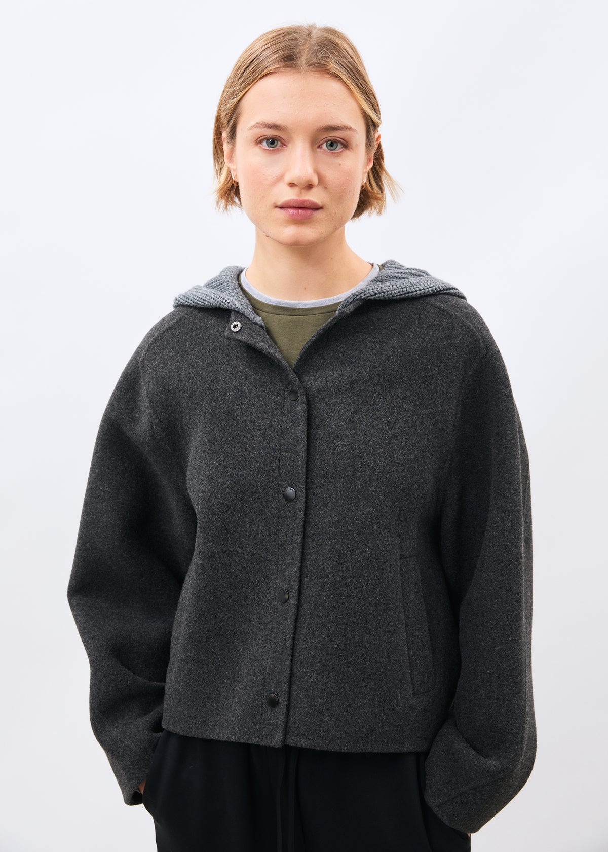 Manteau gris - Morina - GRIS CLAIR/ANTHRACITE#couleur_GRIS CLAIR/ANTHRACITE