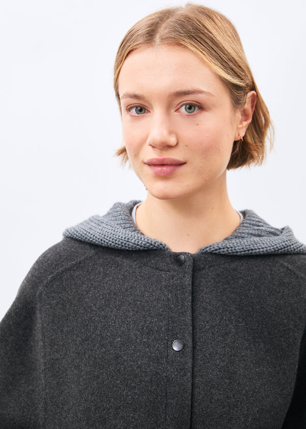 Manteau gris - Morina - GRIS CLAIR/ANTHRACITE#couleur_GRIS CLAIR/ANTHRACITE