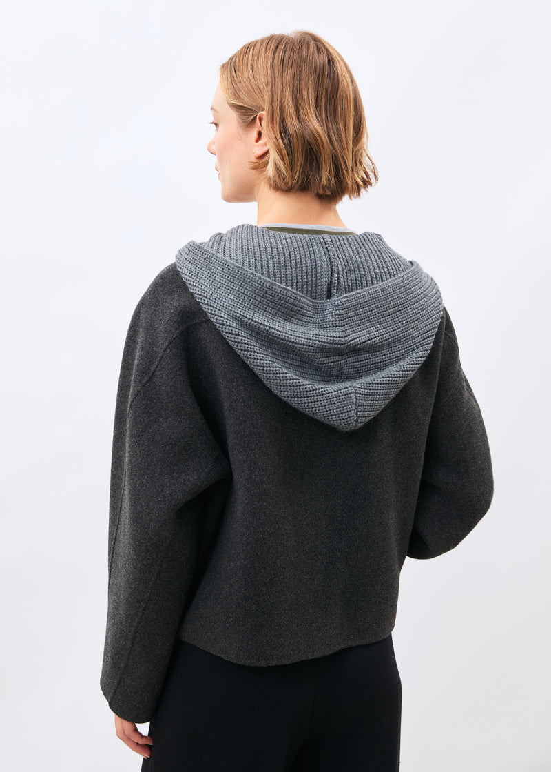 Manteau gris - Morina - GRIS CLAIR/ANTHRACITE#couleur_GRIS CLAIR/ANTHRACITE