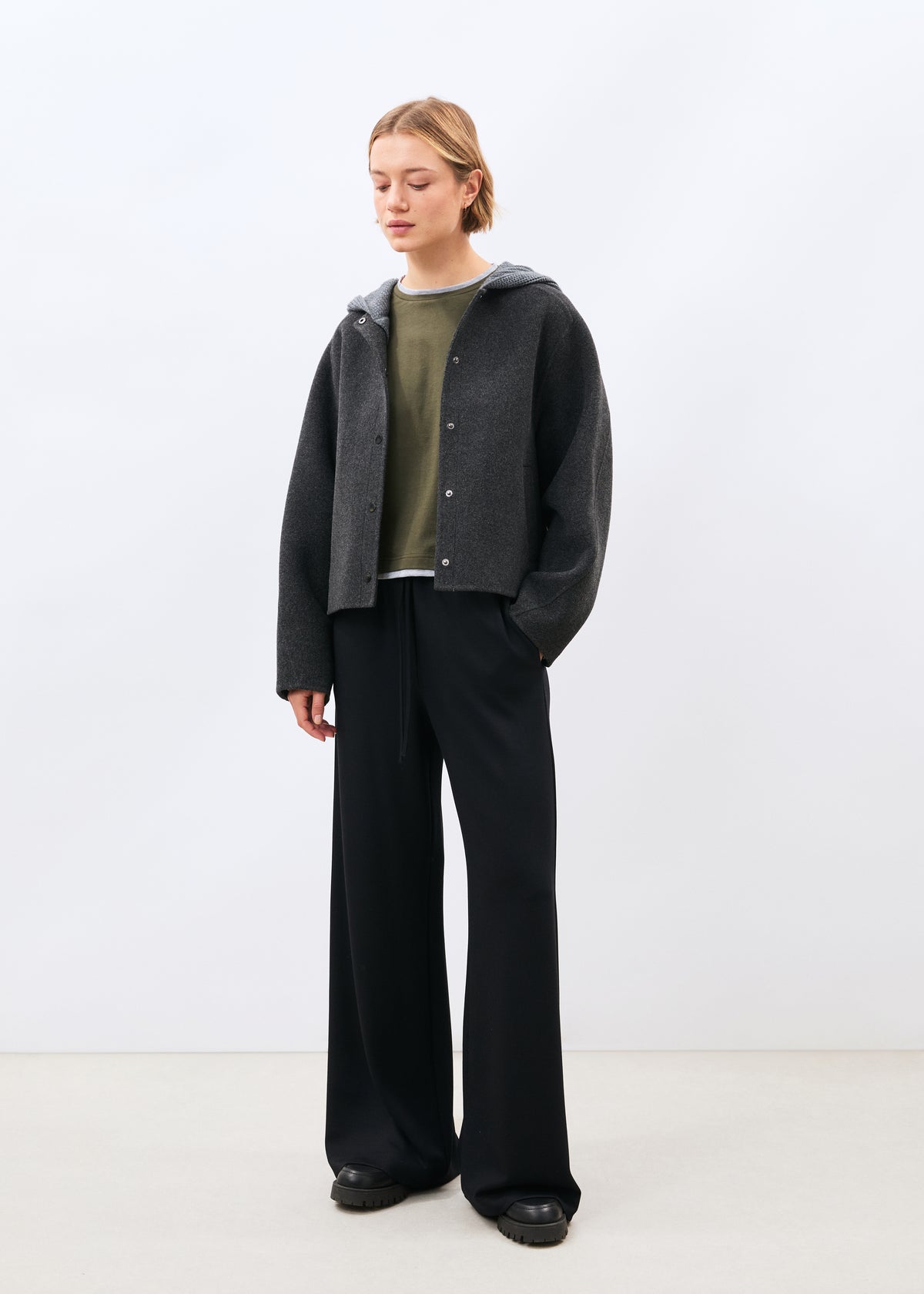 Manteau gris - Morina - GRIS CLAIR/ANTHRACITE#couleur_GRIS CLAIR/ANTHRACITE