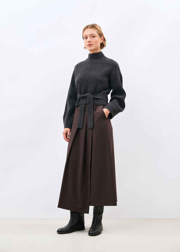Jupe marron - Lanova - CHOCOLAT#couleur_CHOCOLAT