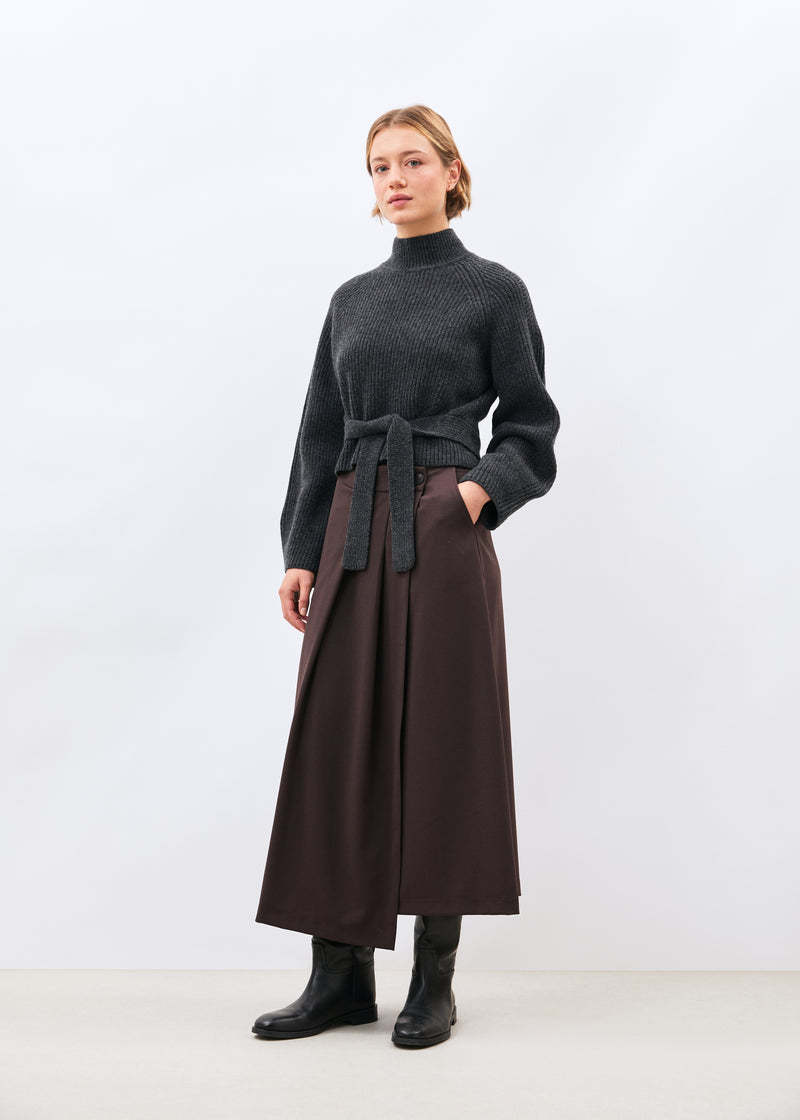 Jupe marron - Lanova - CHOCOLAT#couleur_CHOCOLAT