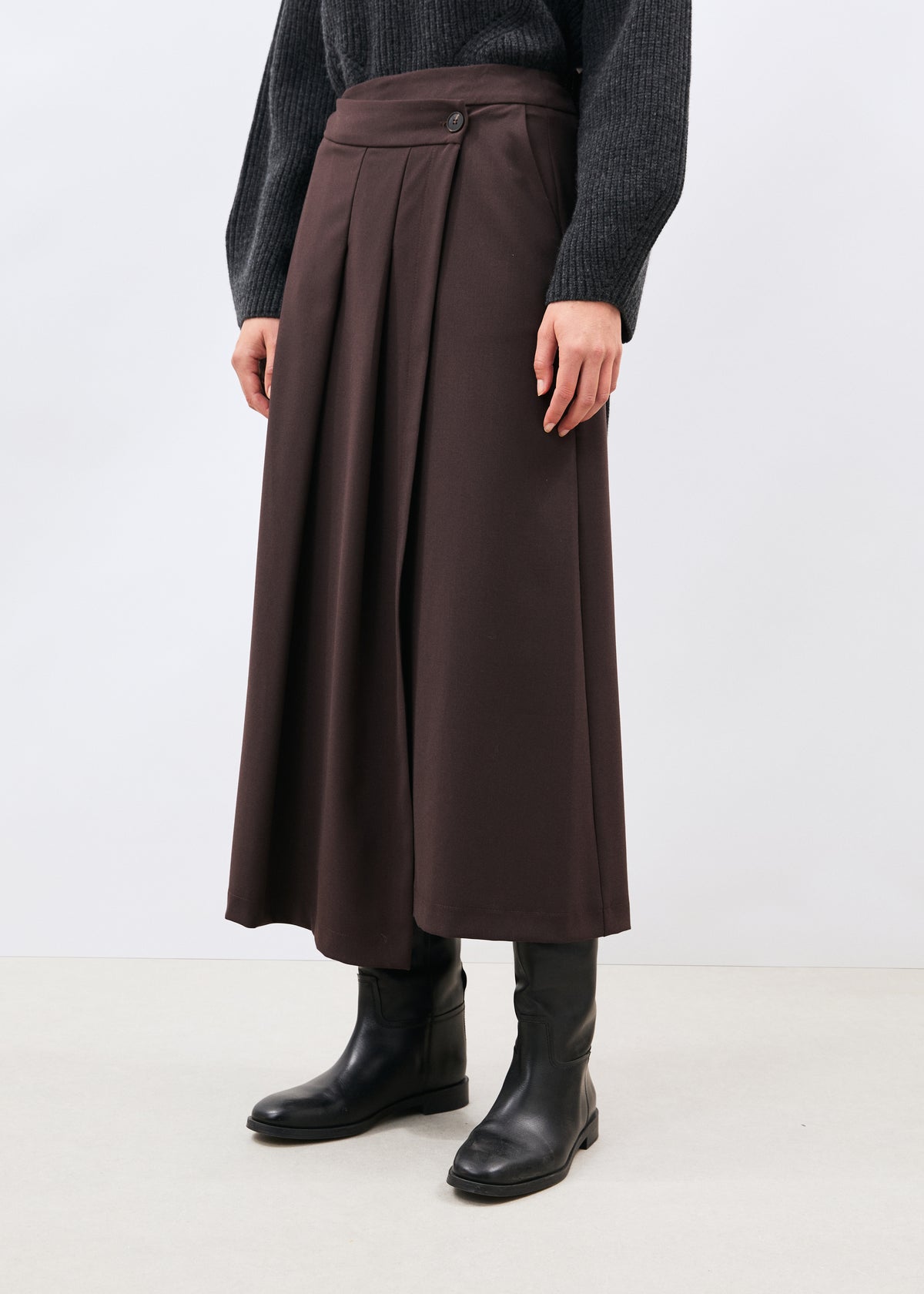 Jupe marron - Lanova - CHOCOLAT#couleur_CHOCOLAT