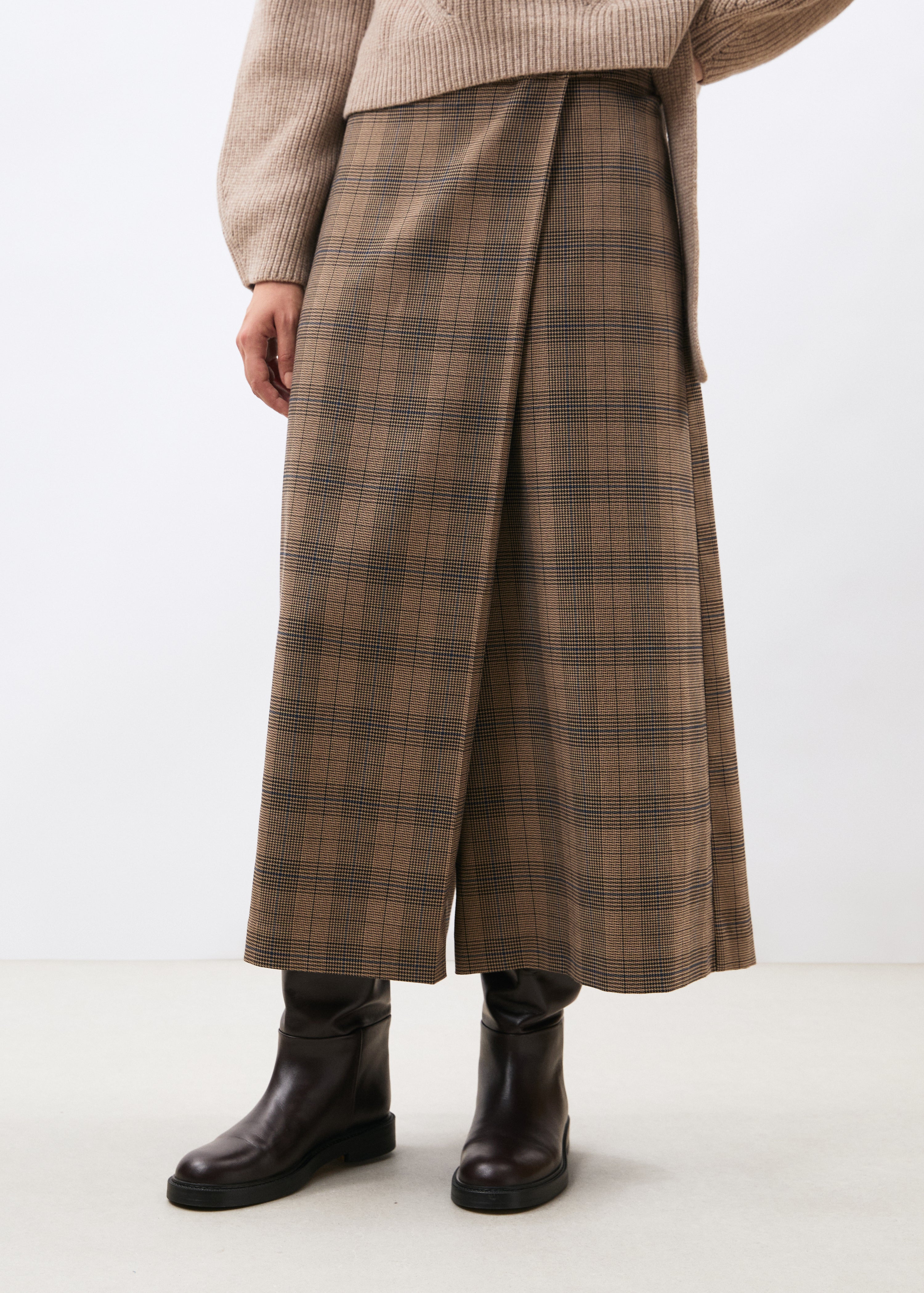 Pantalon beige et bleu - GREIGE/DENIM#couleur_GREIGE/DENIM