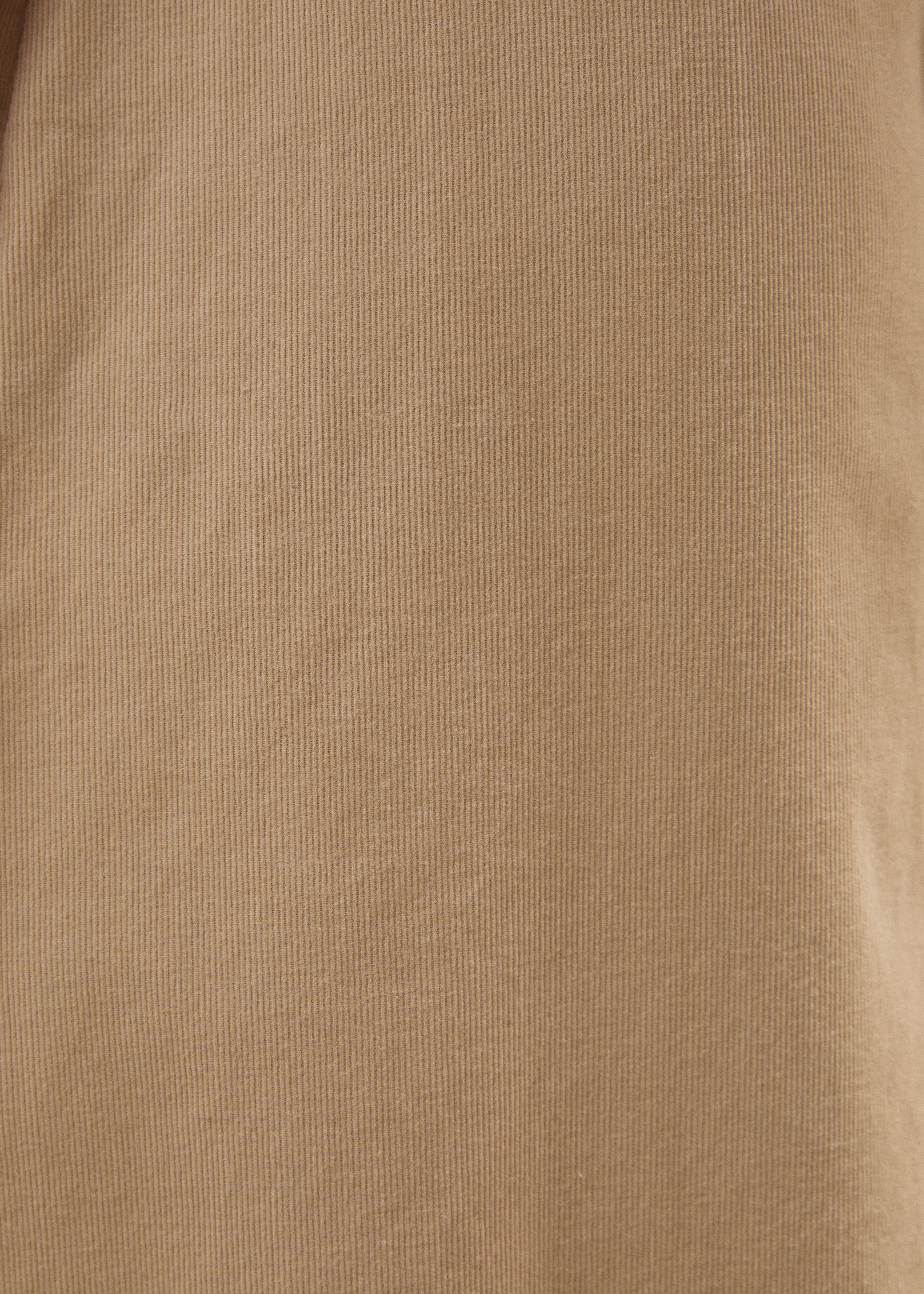 Pantalon large jupe-culotte beige en velours côtelé - SABLE#couleur_SABLE