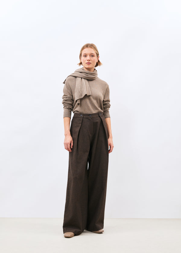 Pantalon marron - Cidra - CHOCOLAT#couleur_CHOCOLAT
