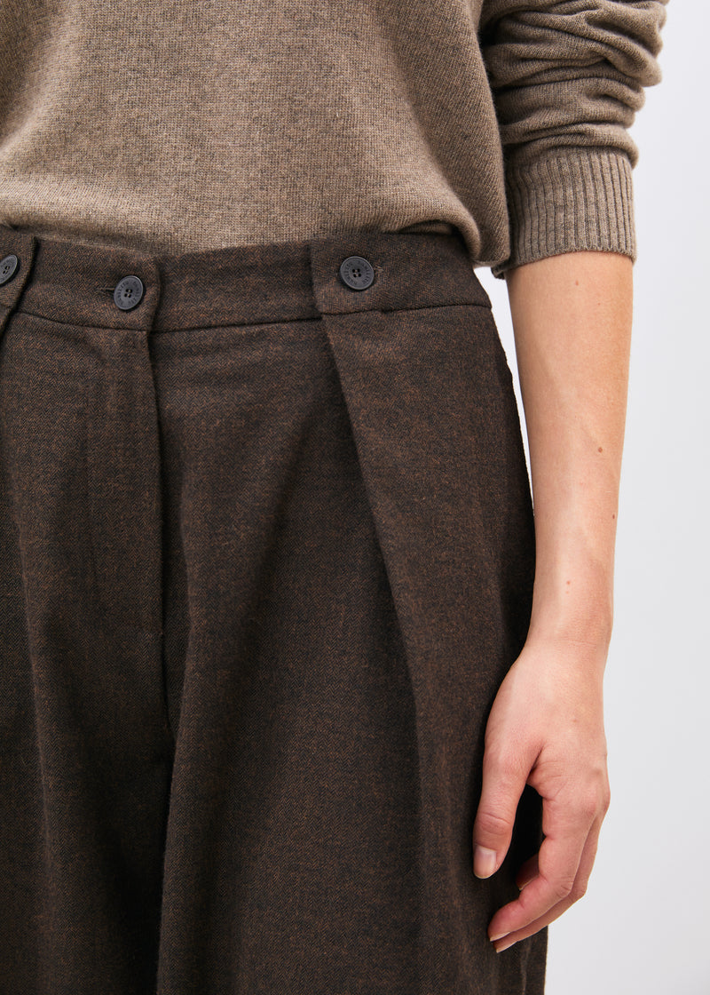 Pantalon marron - Cidra - CHOCOLAT#couleur_CHOCOLAT