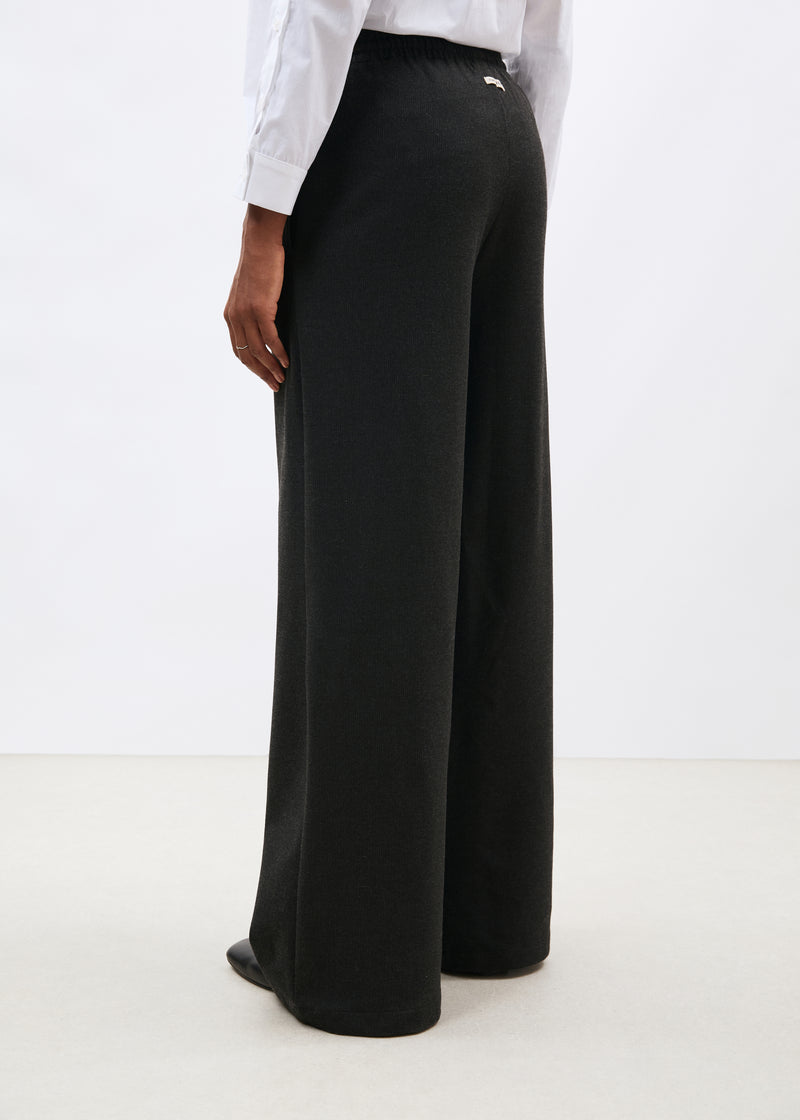 Pantalon large gris à imprimé - ANTHRACITE#couleur_ANTHRACITE