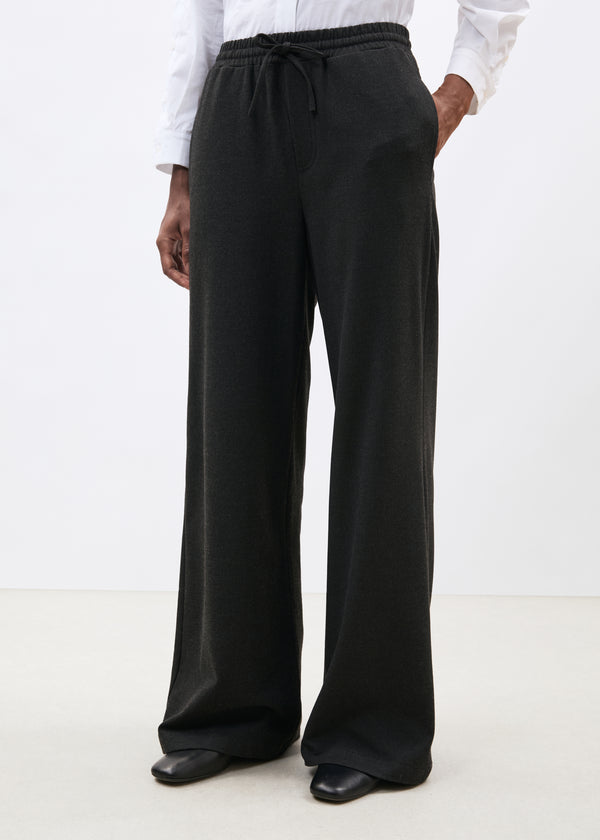 Pantalon large gris à imprimé - ANTHRACITE#couleur_ANTHRACITE