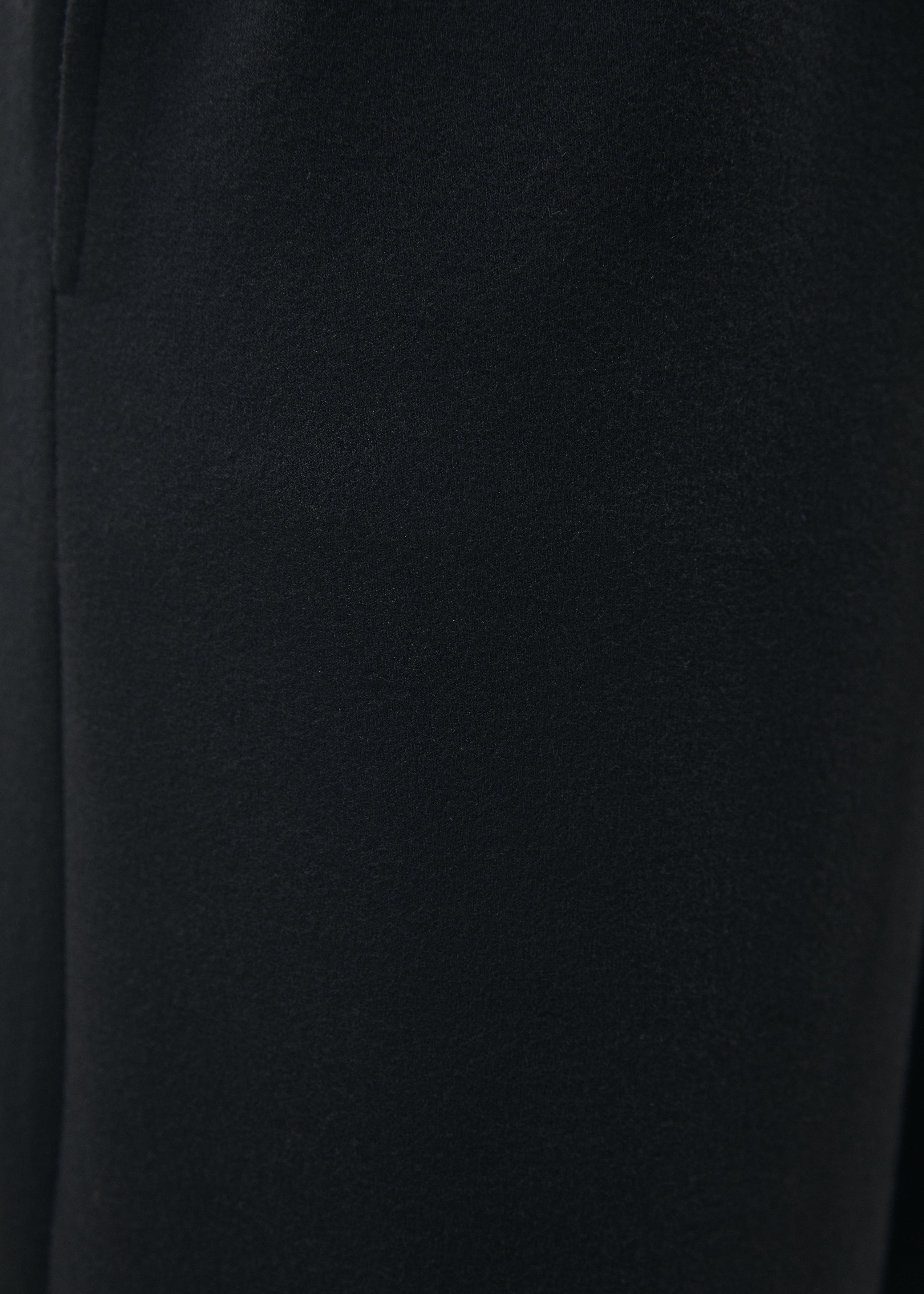 Pantalon large noir taille élastiquée - NOIR#couleur_NOIR