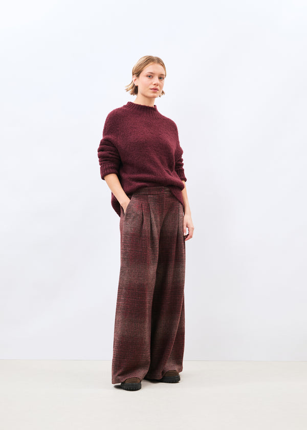 Pantalon bordeaux - Kohiro - BORDEAUX#couleur_BORDEAUX
