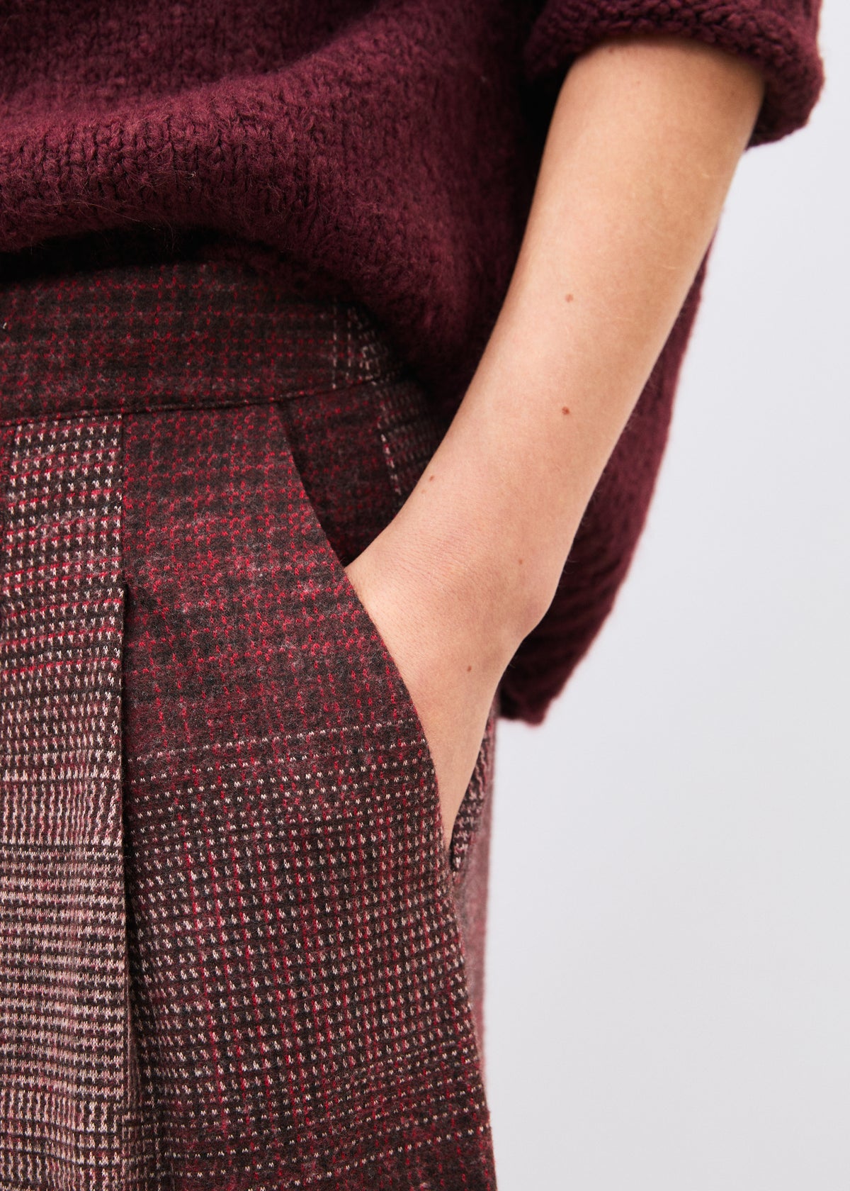 Pantalon bordeaux - Kohiro - BORDEAUX#couleur_BORDEAUX