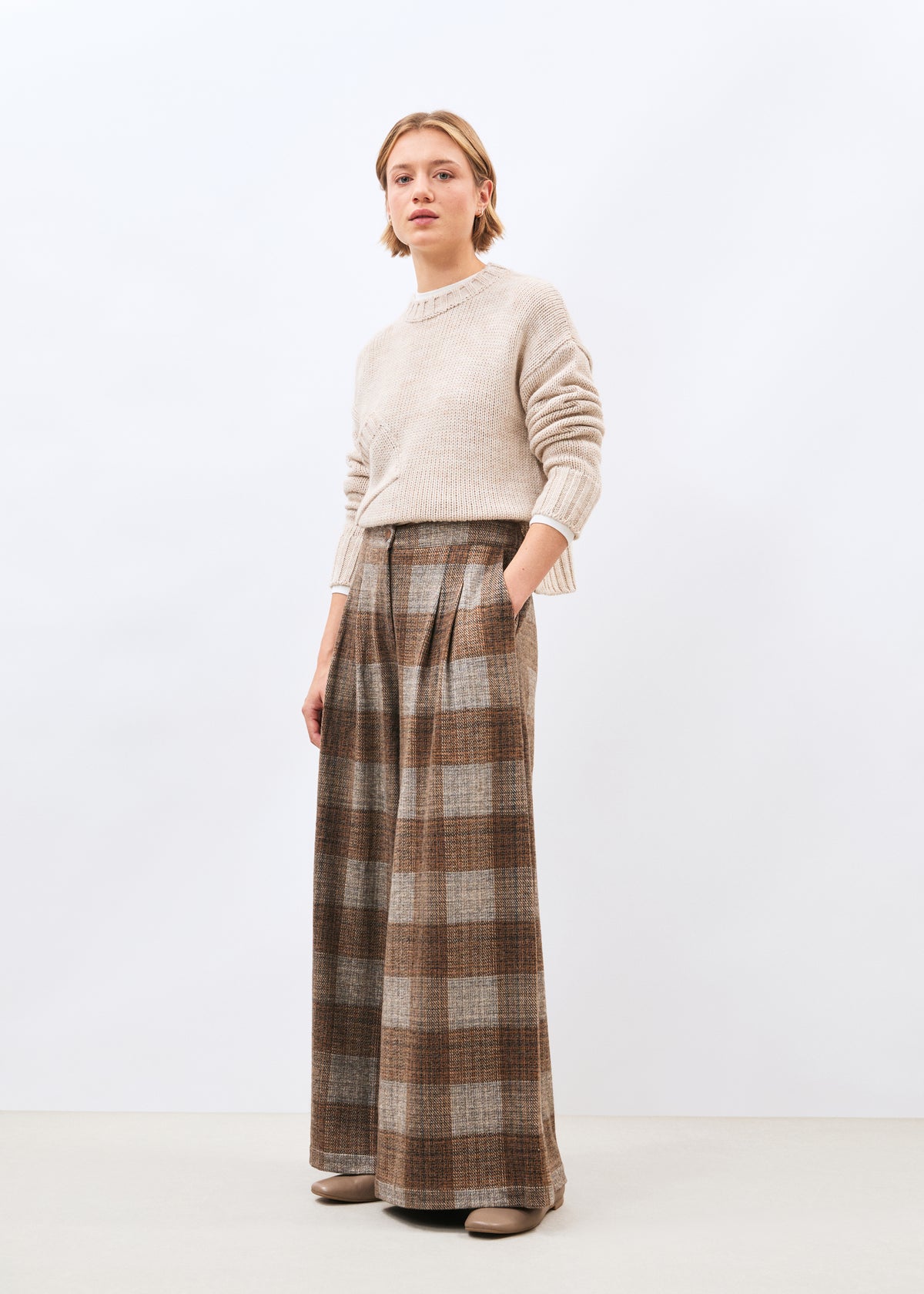 Pantalon marron - Kohiro - marron#couleur_marron