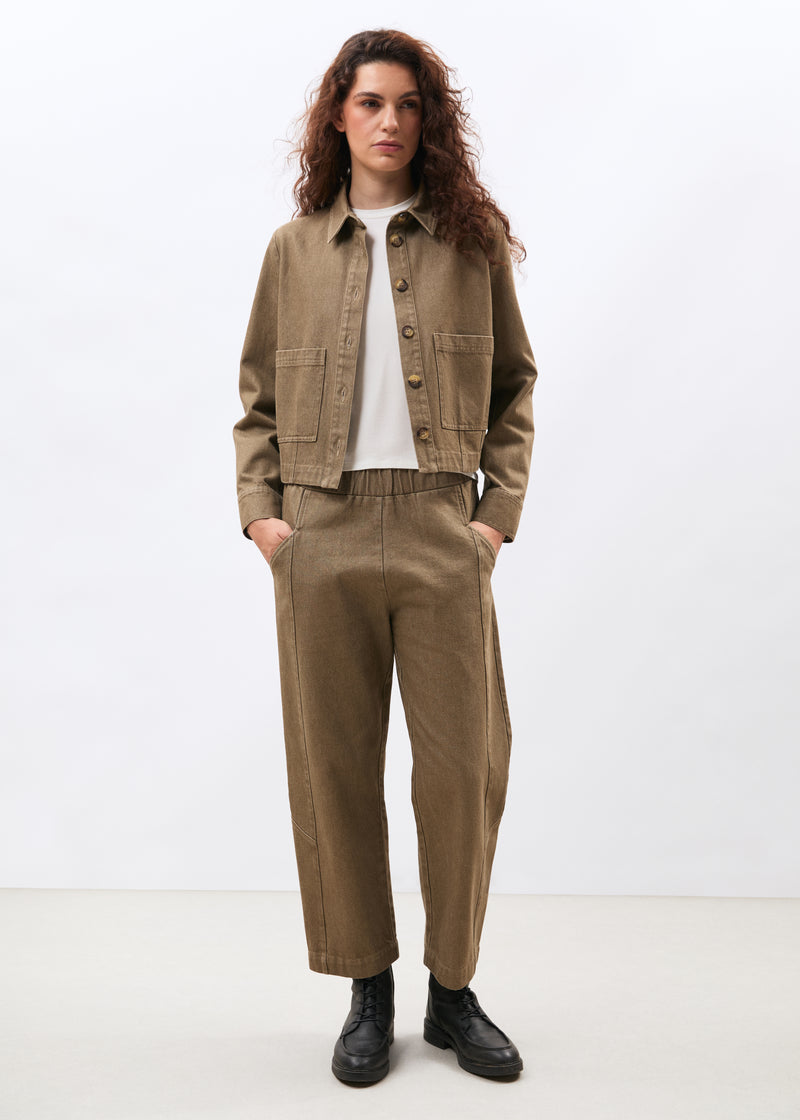 Pantalon carotte terracotta - SIENNE#couleur_SIENNE