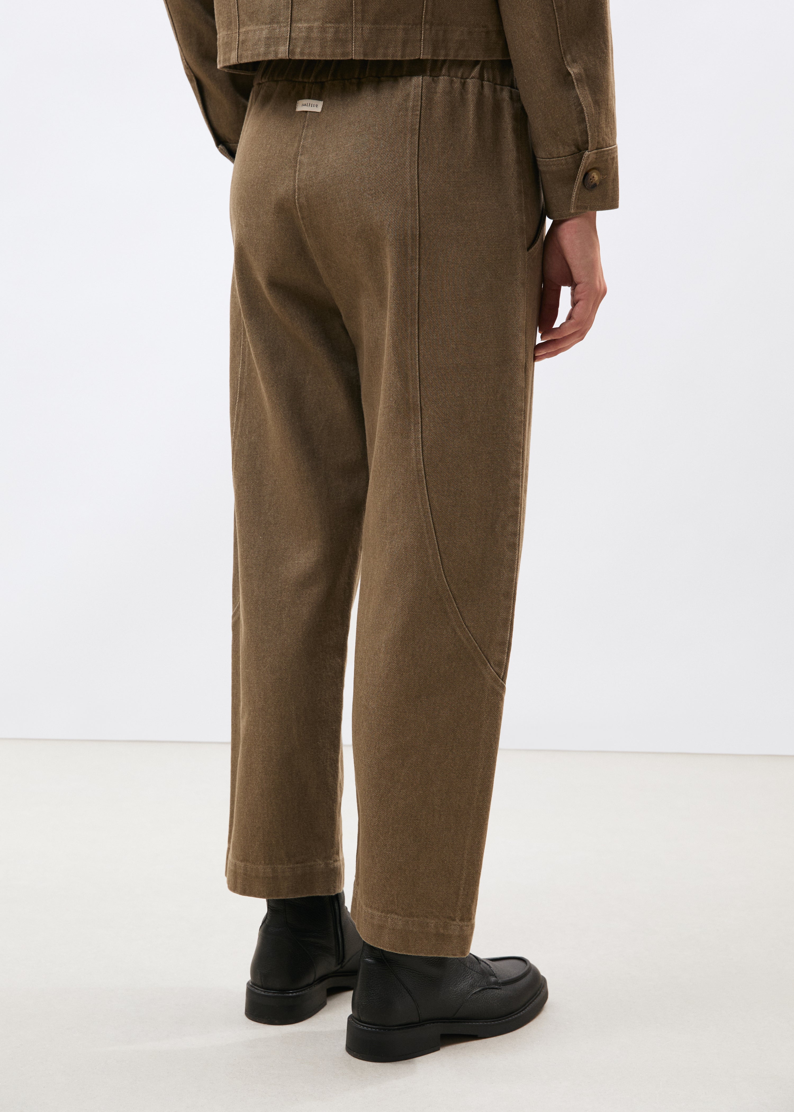 Pantalon carotte terracotta - SIENNE#couleur_SIENNE