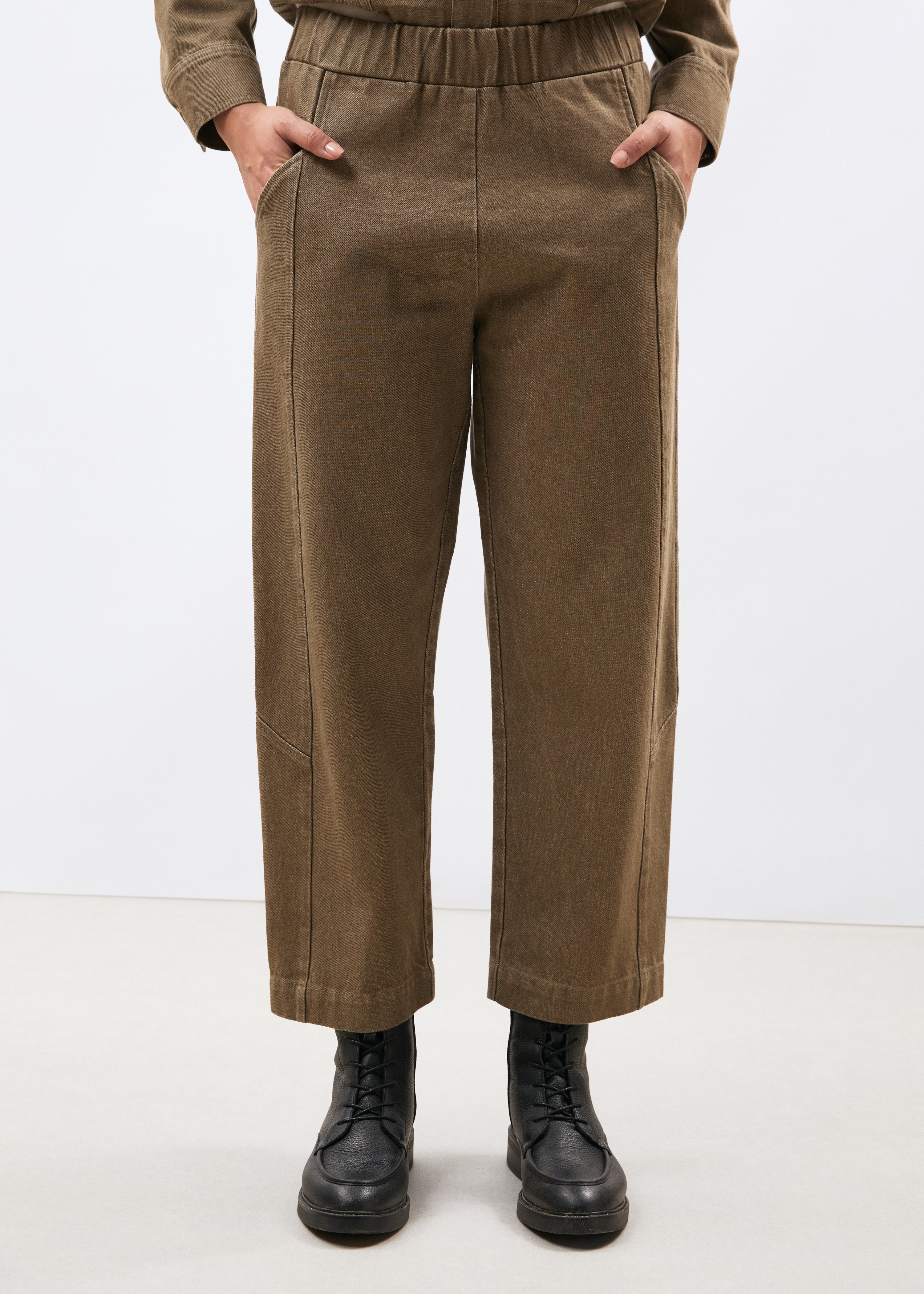 Pantalon carotte terracotta - SIENNE#couleur_SIENNE