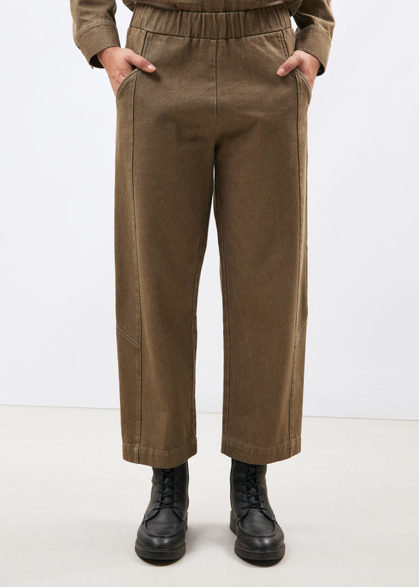 Pantalon carotte terracotta - SIENNE#couleur_SIENNE