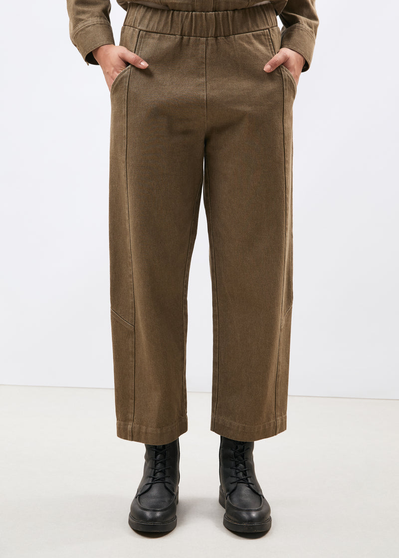 Pantalon carotte terracotta - SIENNE#couleur_SIENNE