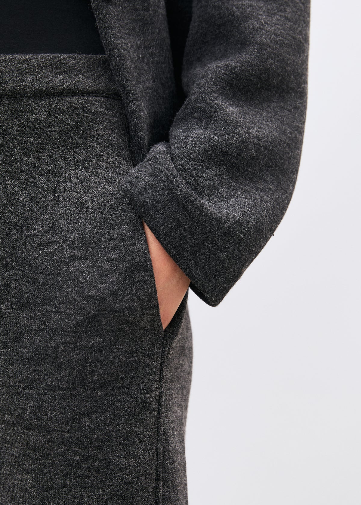 Pantalon large noir et gris - Maylor - NOIR/ANTHRACITE#couleur_NOIR/ANTHRACITE