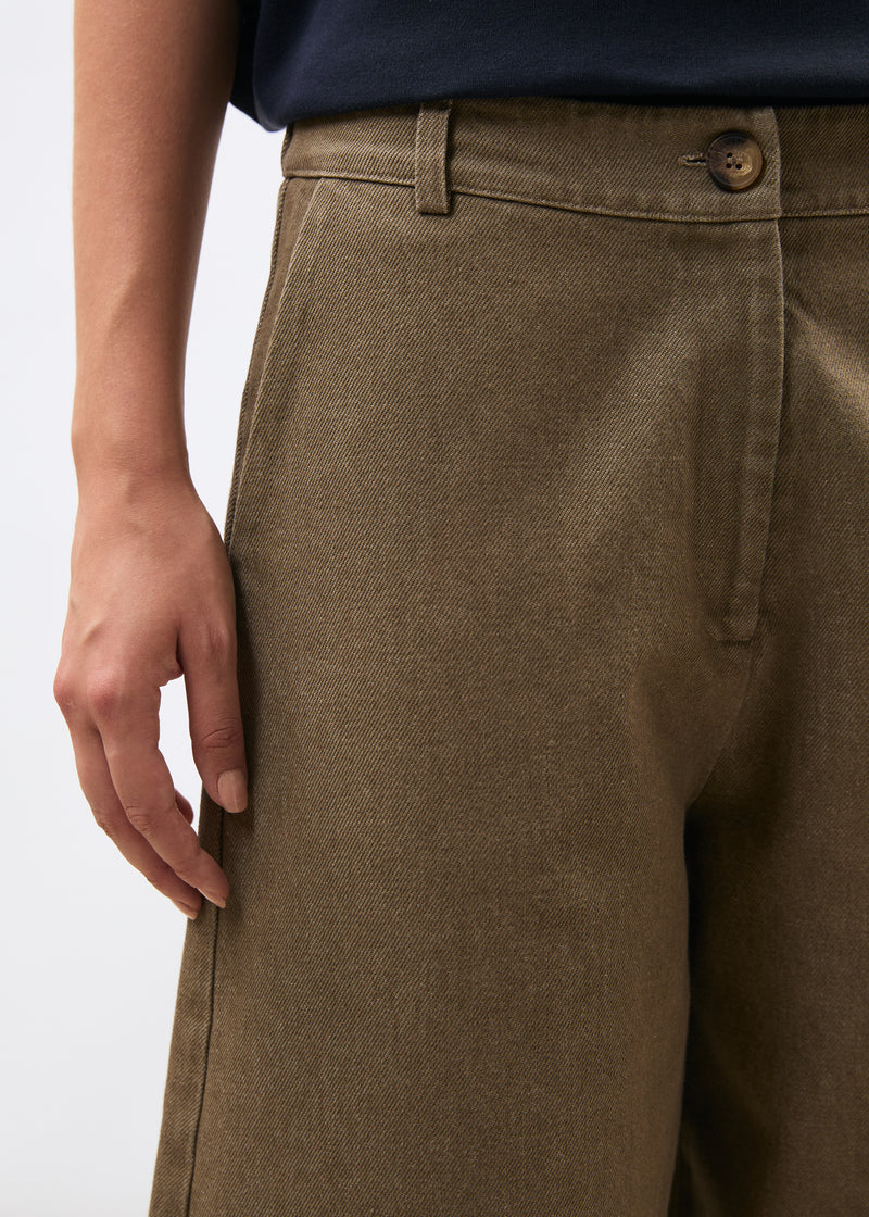 Pantalon barrel en denim terracotta - SIENNE#couleur_SIENNE