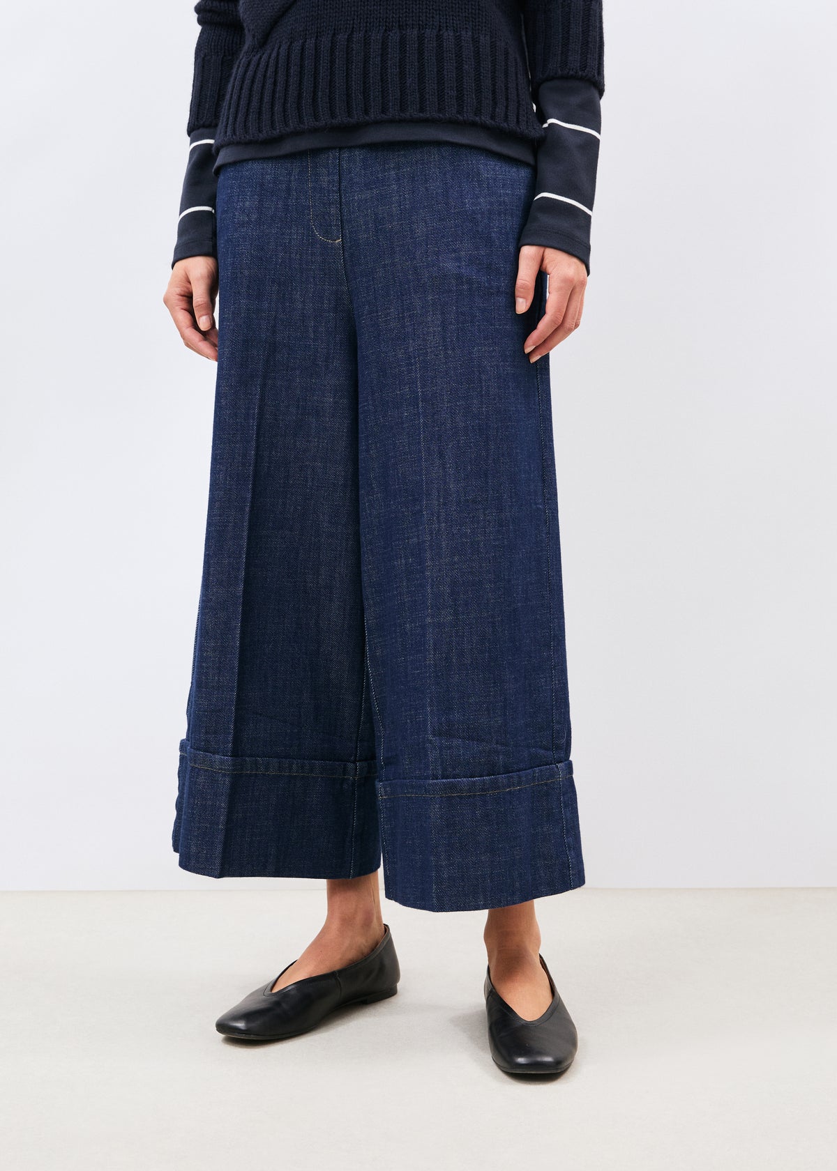 Pantalon bleu - Sophio - BLEU DENIM#couleur_BLEU DENIM