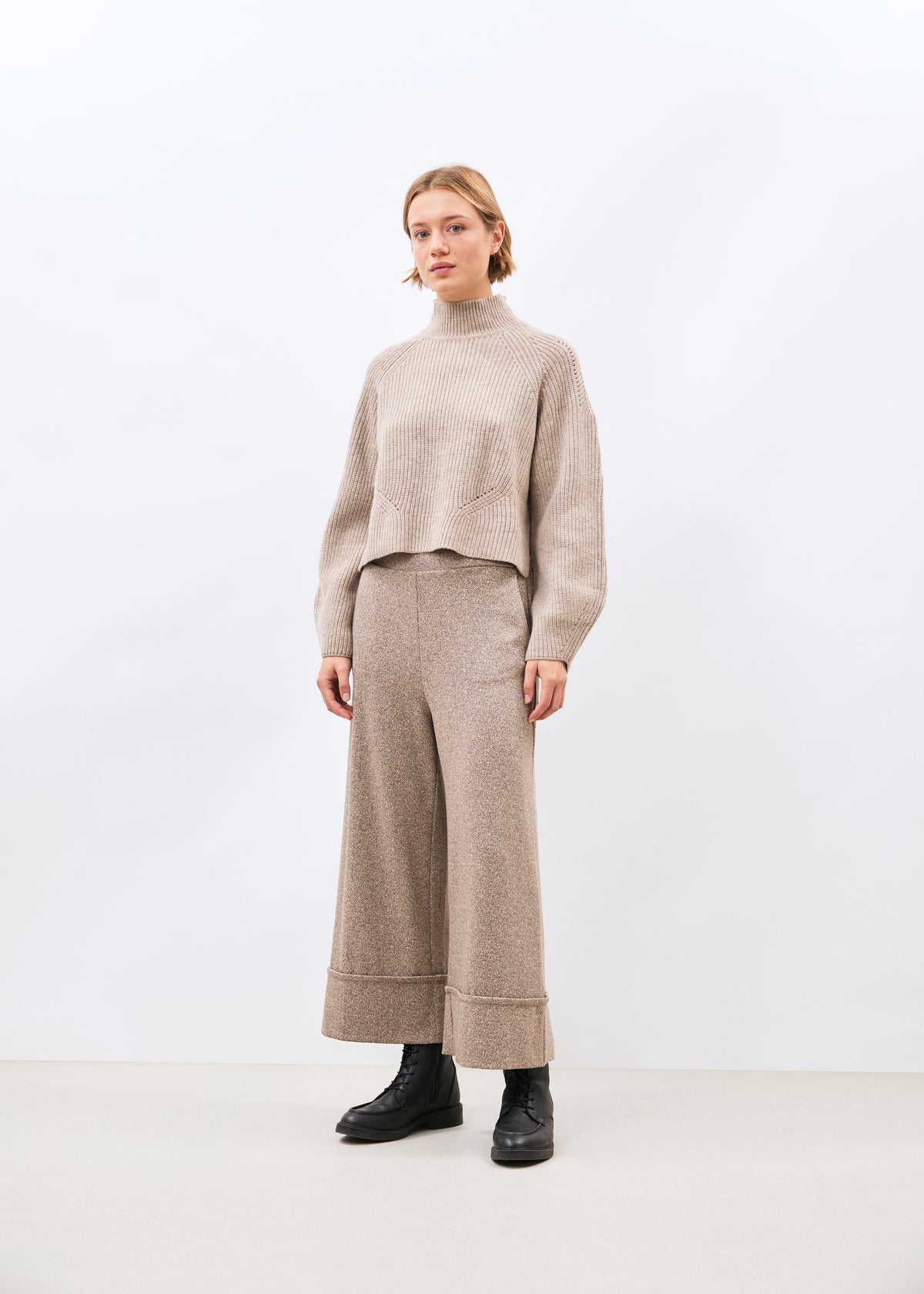 Pantalon large beige - Sophio - BEIGE#couleur_BEIGE
