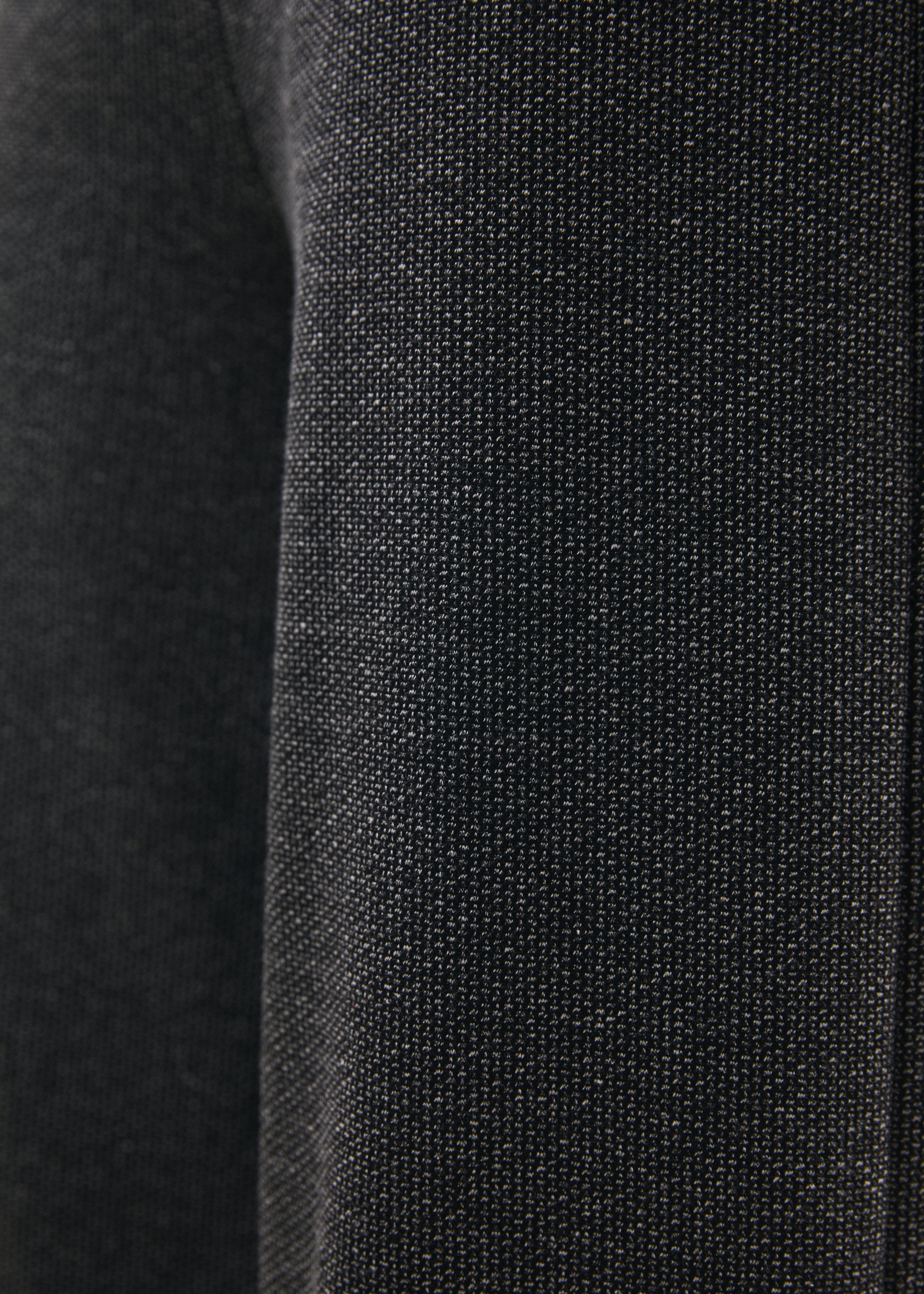 Pantalon large gris à revers motif pied de puces - ANTHRACITE#couleur_ANTHRACITE