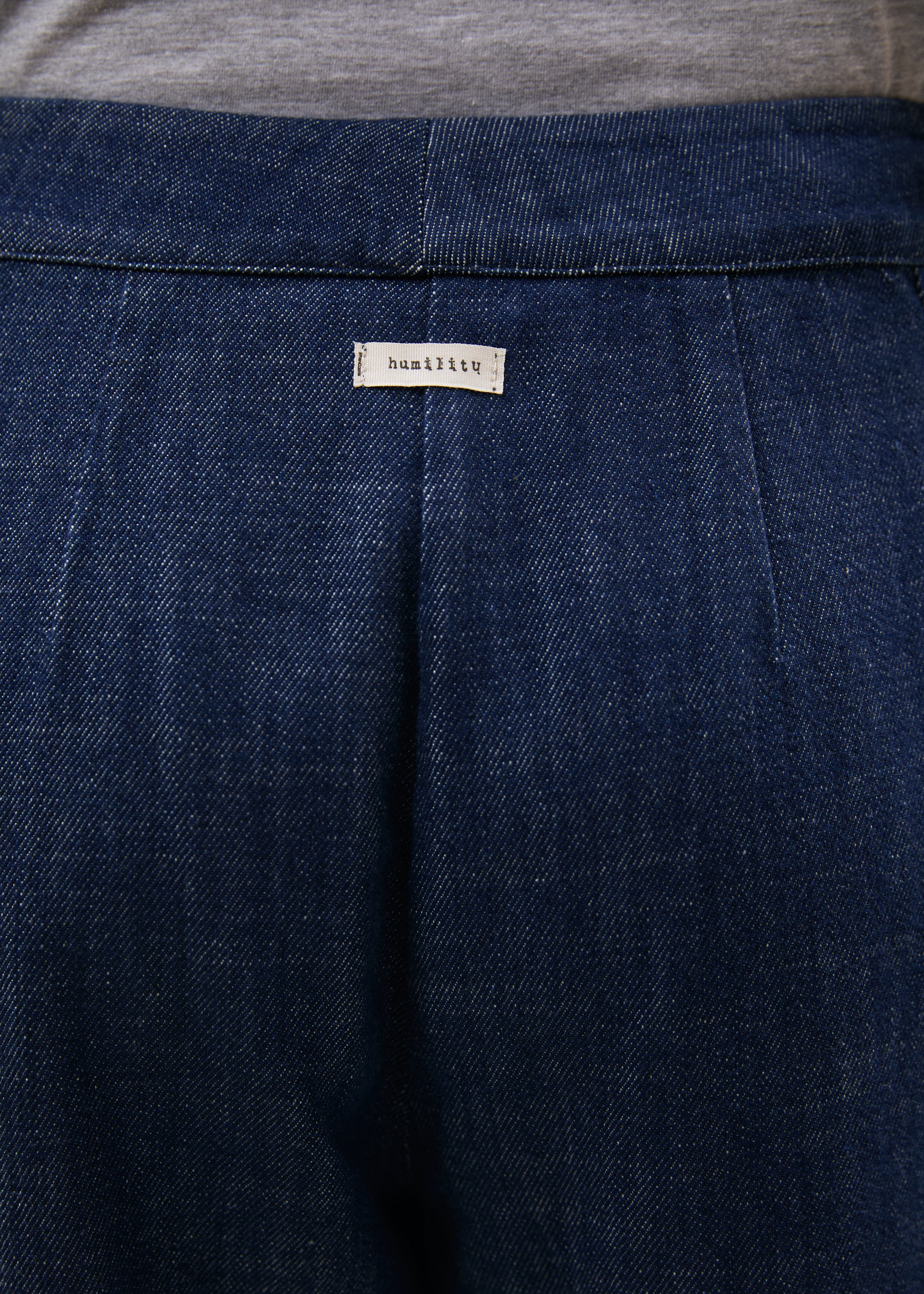 Pantalon barrel bleu en denim - BLEU DENIM#couleur_BLEU DENIM