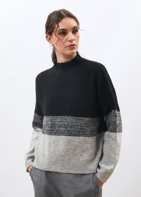 Pull noir et gris - Codyan - NOIR/GRIS#couleur_NOIR/GRIS