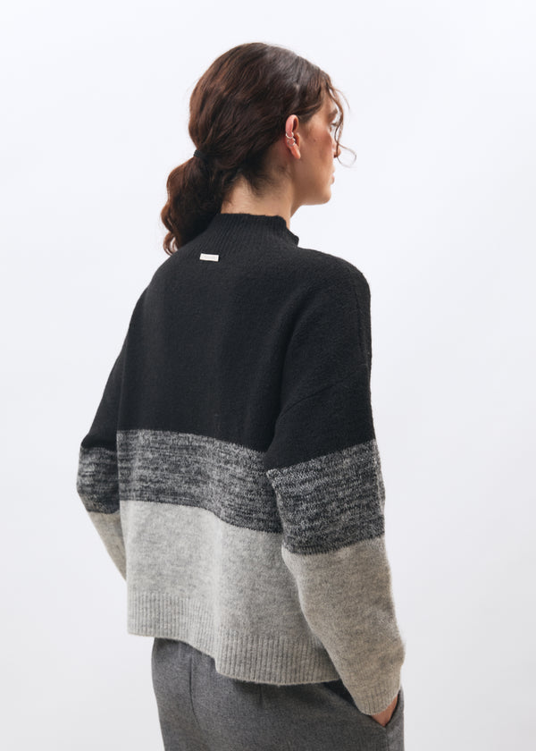 Pull noir et gris - Codyan - NOIR/GRIS#couleur_NOIR/GRIS