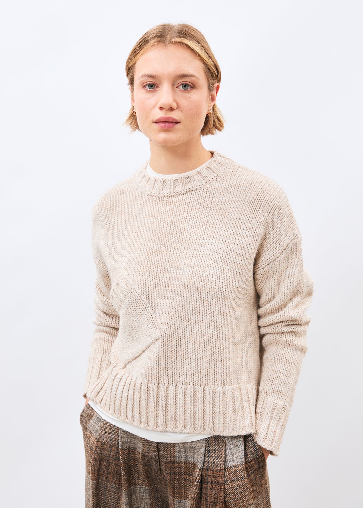 Pull écru - Curtam - OFF WHITE#couleur_OFF WHITE