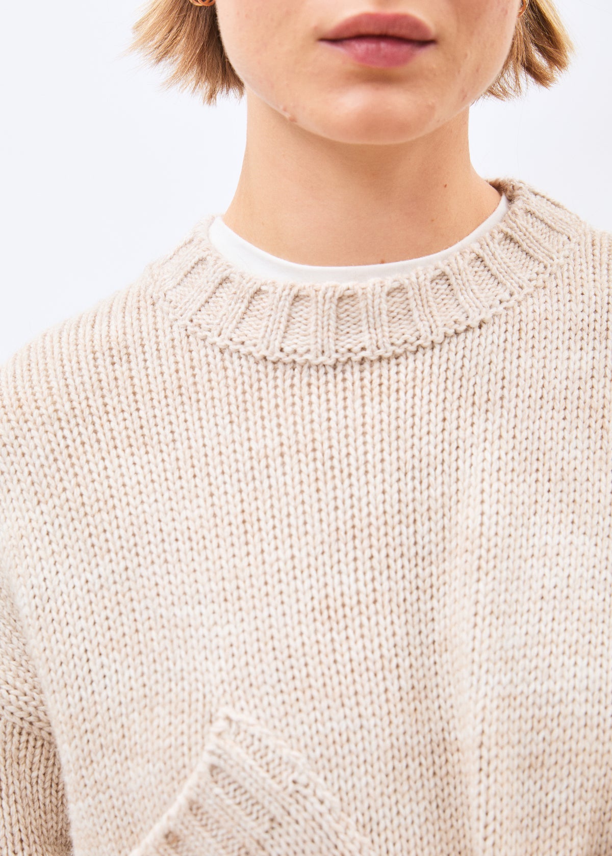 Pull écru - Curtam - OFF WHITE#couleur_OFF WHITE