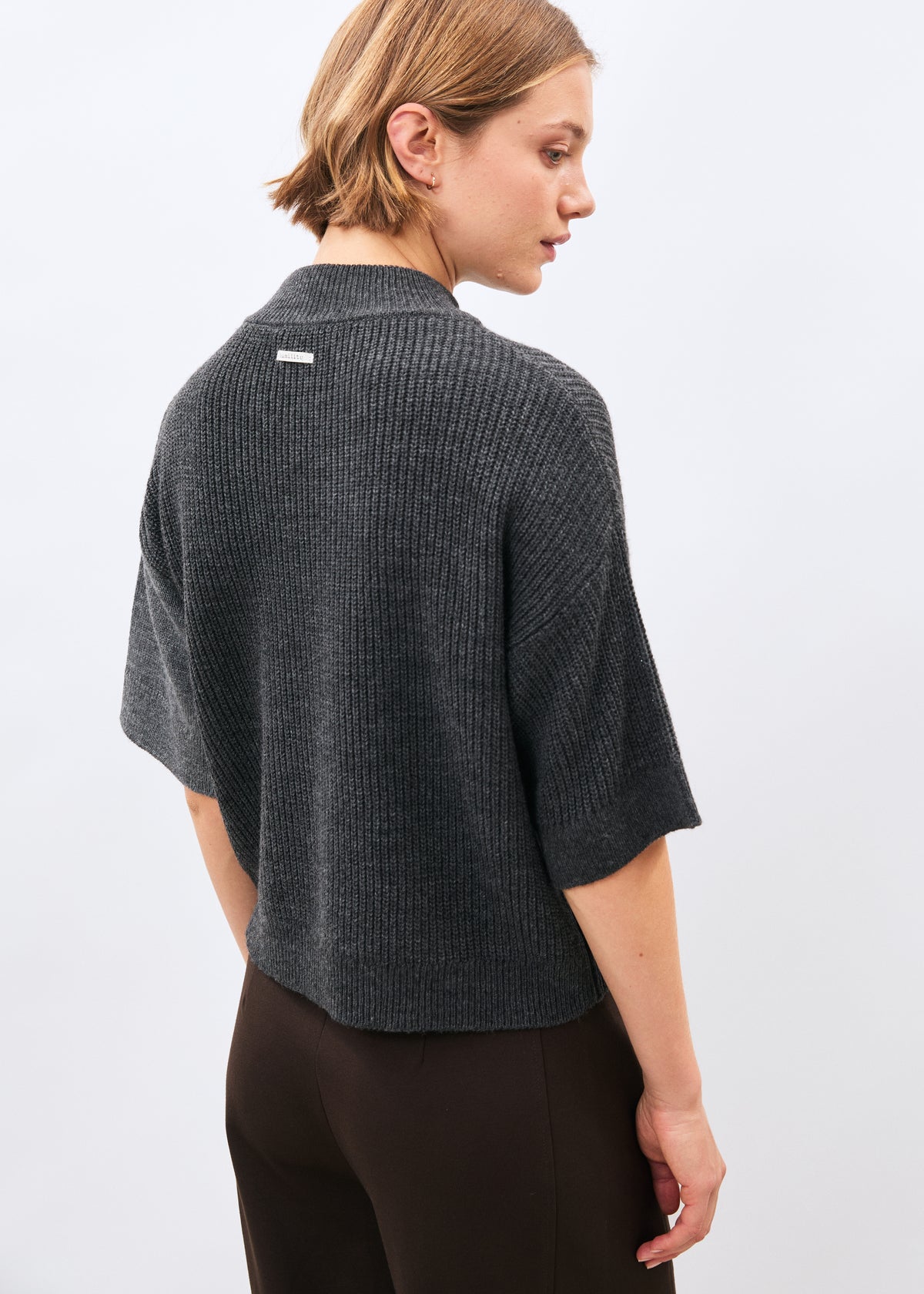 Pull gris - Kikom - GRIS CHINE#couleur_GRIS CHINE